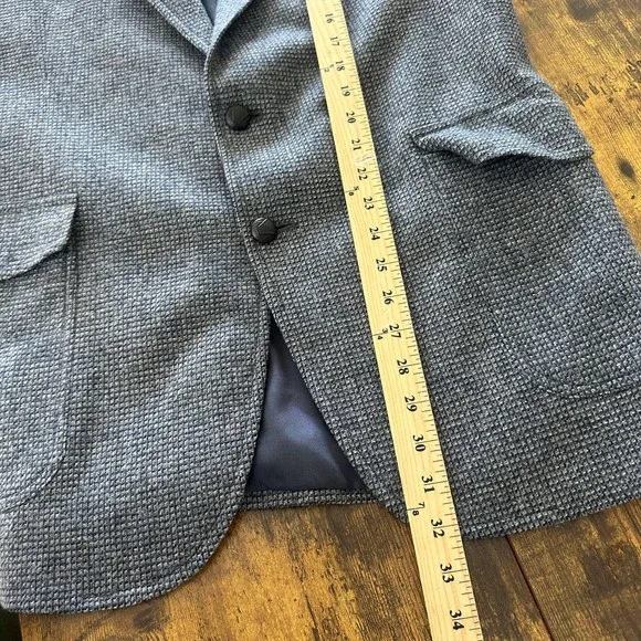 Pendleton wool sports coat jacket size 42 long gray blue classic western - Picture 8 of 12